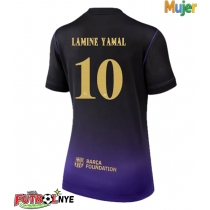Camiseta Barcelona Lamine Yamal #10 Visitante Equipación para mujer 2026-27 manga corta